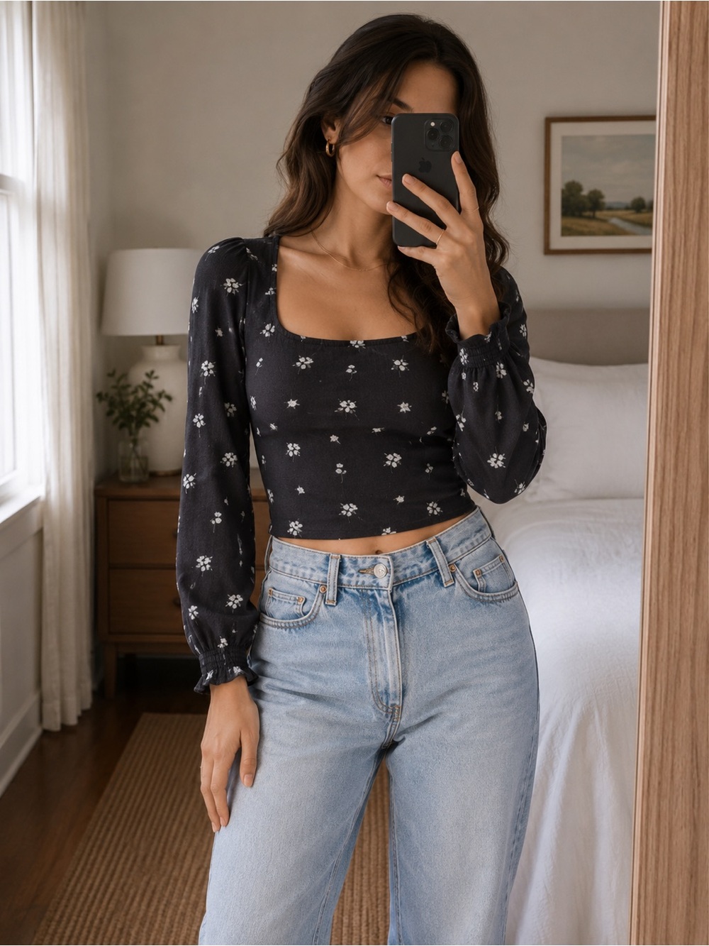 NWOT Aritzia Wilfred Breathless Blouse – Wide Neckline, Long Sleeve, XS
